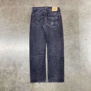 Levi's 501 Black Denim Jeans Straight Fit Men's 32x32